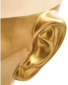 Statue Tête droite haut dorée - 56x46x40 cm