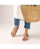 Gala taupe fluwelen leren sandalen
