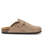 Zoccoli Noé in pelle color tortora