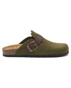 Noé grüne Veloursleder-Clogs