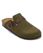 Noé grüne Veloursleder-Clogs