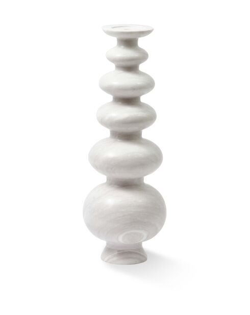 Bougeoir Héritage blanc - D18xH50 cm