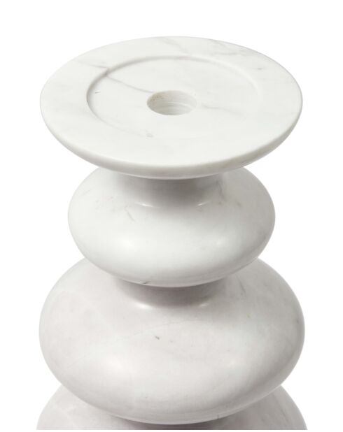 Bougeoir Héritage blanc - D18xH50 cm