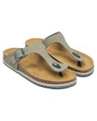 Grijze leren sandalen Blanca