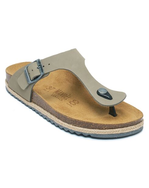 Sandales en cuir Blanca grises