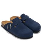 Zuecos Noé de piel de terciopelo marino