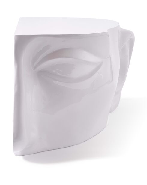 Statue Tête droite haut blanche - 56x46 x40 cm