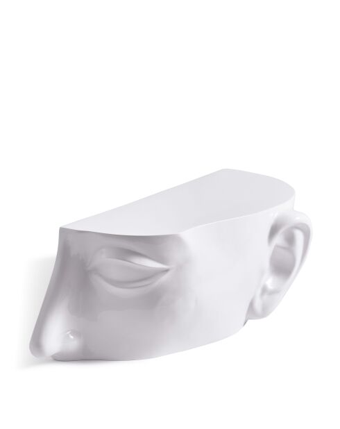 Statue Tête droite haut blanche - 56x46 x40 cm