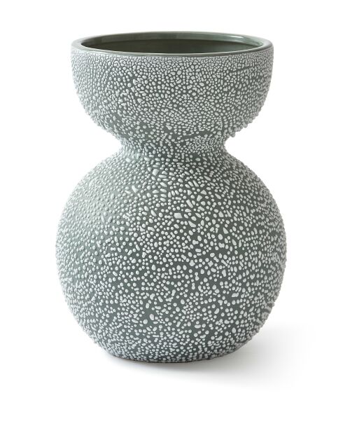 Vase Boolb dots vert foncé M - D23.2xH32 cm