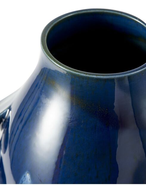 Vase quillie bleu foncé S - D18xH32 cm