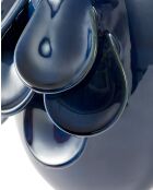 Vase quillie bleu foncé S - D18xH32 cm