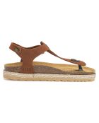 Bruine fluwelen leren sandalen Leon