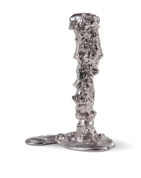 Bougeoir goutte à goutte en nickel gris foncé L - 11x18x25 cm