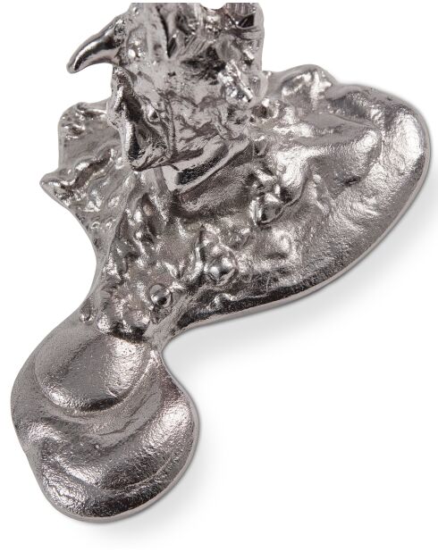 Bougeoir goutte à goutte en nickel gris foncé L - 11x18x25 cm