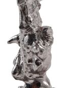 Bougeoir goutte à goutte en nickel gris foncé L - 11x18x25 cm