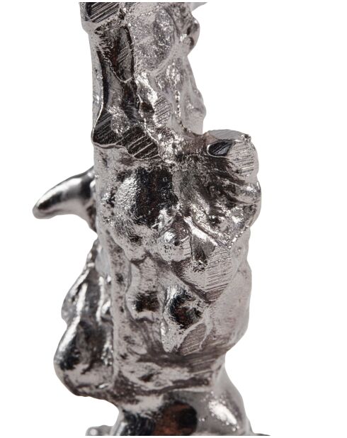 Bougeoir goutte à goutte en nickel gris foncé L - 11x18x25 cm