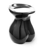 Kruk met zwarte carrosserie - 42,5x37,5 x50 cm