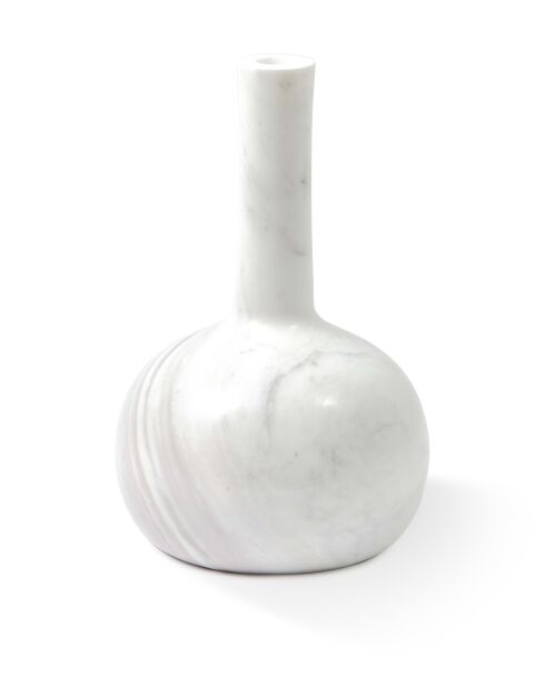 Bougeoir cloche blanc - D16xH25 cm