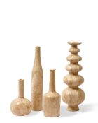 Bougeoir whisky beige - D12.5xH32.9 cm