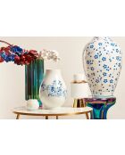 Vase Objet blanc et doré S - D19.5xH34 cm