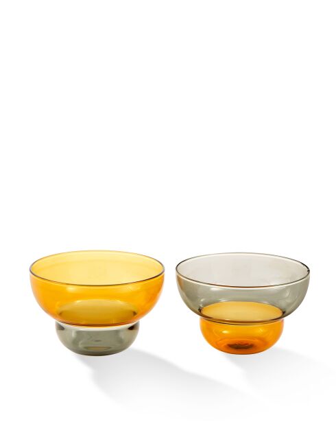 2 Tassen Mizu Kiri gelb/grün - D10xh6 cm