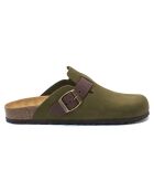 Noé groene fluwelen leren klompen