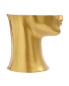 Statue Tête gauche en bas dorée - 41x33x79 cm