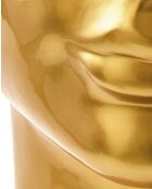 Statue Tête gauche en bas dorée - 41x33x79 cm