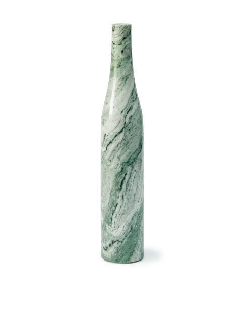 Bougeoir en forme de bouteille vert foncé - D8.5xH47 cm