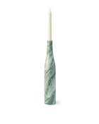 Bougeoir en forme de bouteille vert foncé - D8.5xH47 cm