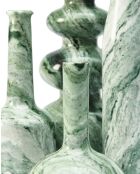 Bougeoir en forme de bouteille vert foncé - D8.5xH47 cm