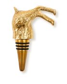 Bouchon de vin cerf doré - 8x4x9.5 cm