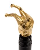 Bouchon de vin cerf doré - 8x4x9.5 cm