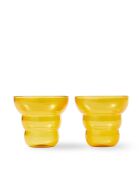 2 gobelets Mizu Kiri jaunes - D10xH9 cm