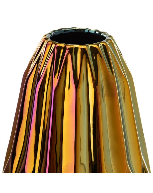 Olieachtige plissévaas M - D17xH33 cm