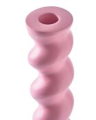 Portavelas Twister rosa claro XL - D16x H49 cm