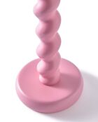 Portavelas Twister rosa claro XL - D16x H49 cm