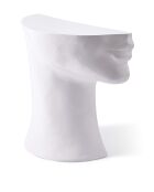 Statue Tête gauche en bas blanche - 41x33x79 cm