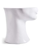 Statue Tête gauche en bas blanche - 41x33x79 cm