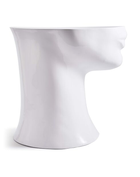 Statue Tête gauche en bas blanche - 41x33x79 cm