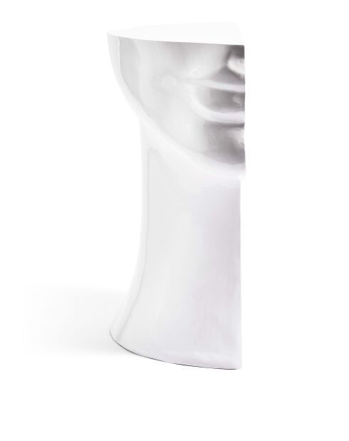 Statue Tête gauche en bas blanche - 41x33x79 cm