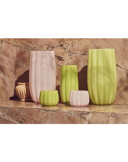 Vase melon rose L - D20.5xH38.1 cm