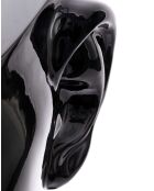 Statue Tête droite haut noire - 56x46 x40 cm