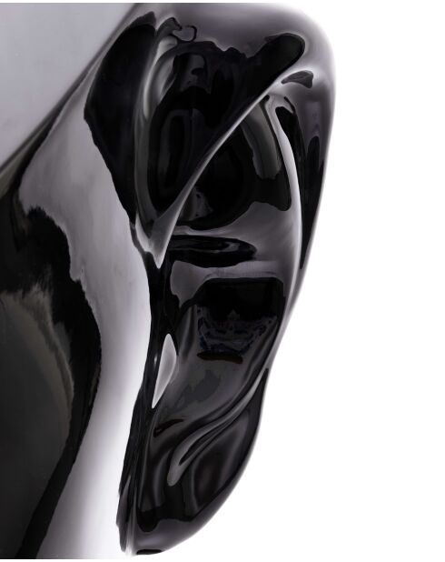 Statue Tête droite haut noire - 56x46 x40 cm