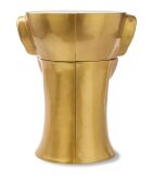 Statue Tête gauche haut dorée - 56x46x40 cm