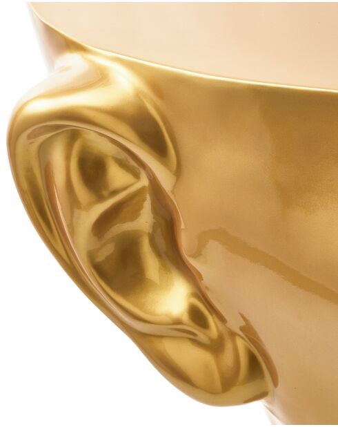 Statue Tête gauche haut dorée - 56x46x40 cm