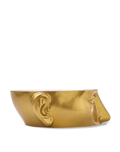 Statue Tête gauche haut dorée - 56x46x40 cm