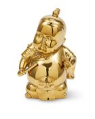 Decoratief object Grappige spaarpot met gouden krijger - L18,9x14xH25 cm