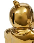 Decoratief object Grappige spaarpot met gouden krijger - L18,9x14xH25 cm