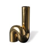 Vase Yourtube doré - D20xH37 cm